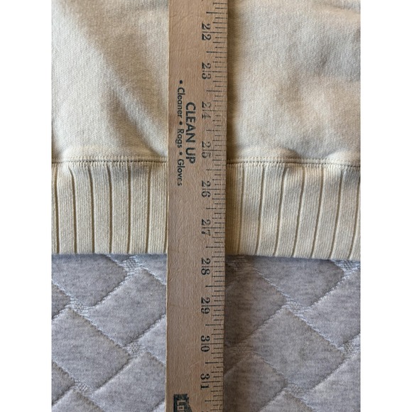 Teddy Fresh Sweatshirt Mens Large Beige Cream Colorblock Crewneck My Dad Wears - Picture 7 of 8